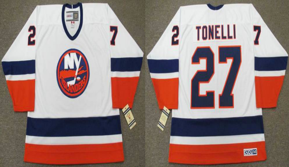 2019 Men New York Islanders #27 Tonelli white CCM NHL jersey->new york islanders->NHL Jersey